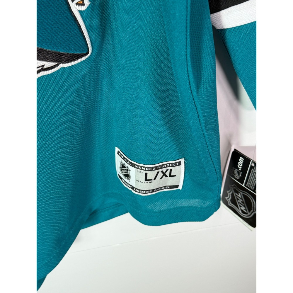 NHL San Jose Sharks Brent Burns #88 Fanatics Jersey Teal Kids L/XL NEW - Picture 4 of 6